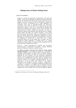 Making Sense of Infants Making Sense