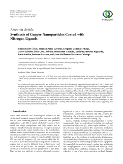 Synthesis of Copper Nanoparticles Coated with Nitrogen Ligands