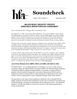 Soundcheck - The Harry Fox Agency