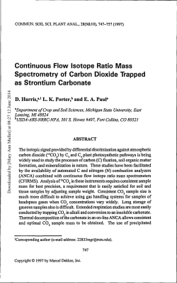 Continuous flow isotope ratio mass spectrometry of carbon dioxide