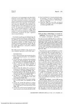 Cell size-shape relationships in corneal endothelium.