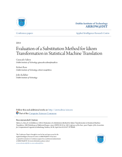 Evaluation of a Substitution Method for Idiom
