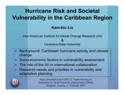 Hurricane Risk and Societal Vulnerability in the Caribbean