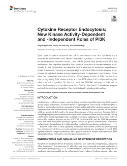 Cytokine Receptor Endocytosis: New Kinase Activity