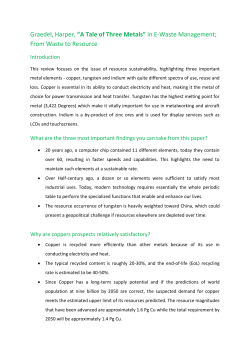 Graedel, Harper, &ldquo;A Tale of Three Metals&rdquo; in E