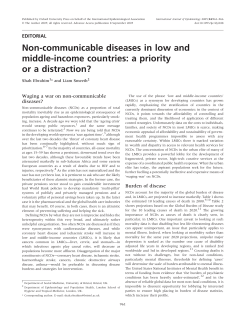 Non-communicable diseases in low and middle
