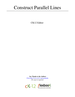 Construct Parallel Lines