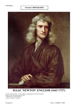 isaac newton english (1643 1727)