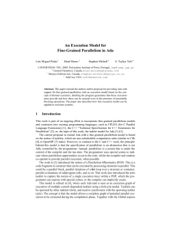 An Execution Model for Fine-Grained Parallelism in Ada