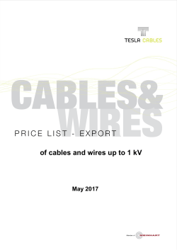 Price list &ndash; Export May 2017