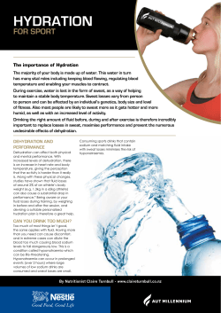 Hydration for Sport