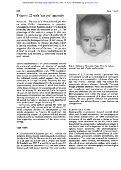 Trisomy 22 with `cat eye` anomaly