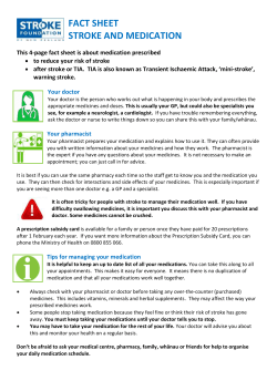 Medication and Stroke (Print version)