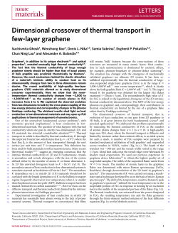 Dimensional crossover of thermal transport in few