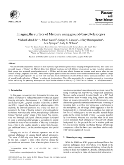 Imaging the surface of Mercury using ground
