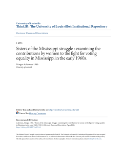 Sisters of the Mississippi struggle : examining the