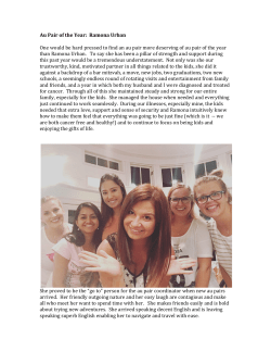 read Ramona`s story - Au Pair in America