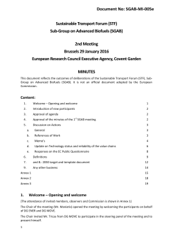 Sustainable Transport Forum (STF) Sub