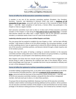 Terms of Office and Eligibility of Membership