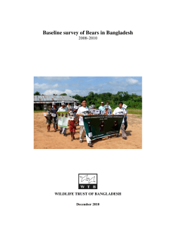 Baseline survey of Bears in Bangladesh