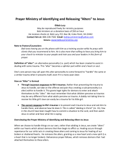 Alters - Bob Lucy Ministries