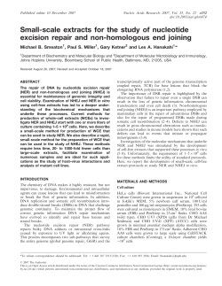 Small-scale extracts for the study of nucleotide excision repair and