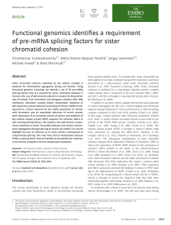 Functional genomics identifies a requirement of premRNA splicing