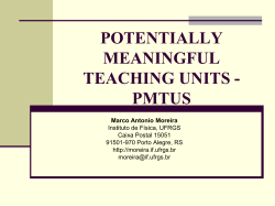 POTENTIALLY MEANINGFUL TEACHING UNITS