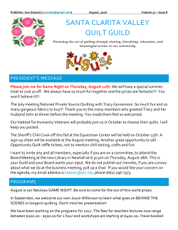 August - Santa Clarita Valley Quilt Guild
