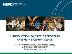 1st REGIONAL CONFERENCE ON CREDIT REPORTING