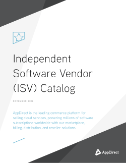 Independent Software Vendor (ISV) Catalog