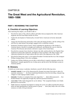 The Great West and the Agricultural Revolution, 1865