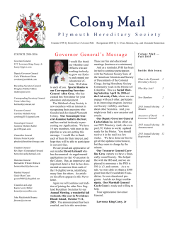 Colony Mail - New England Societies