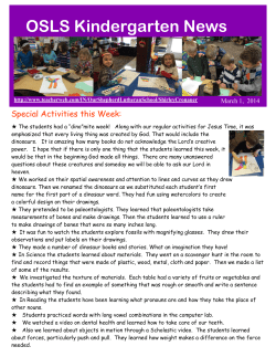 OSLS Kindergarten News