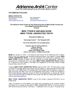 mike tyson`s one-man show mike tyson: undisputed truth