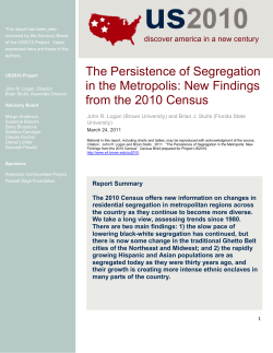 The Persistence of Segregation in the Metropolis