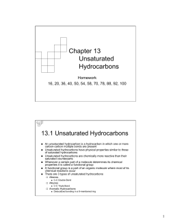 Chapter 13 Unsaturated Hydrocarbons