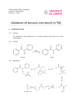 Oxidation of benzoin into benzil (n&deg;39) - ASSO-ETUD