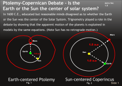 Ptolemy-Copernican Debate - Is the Earth or the Sun the center of