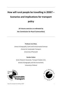 How will rural people be travelling in 2030?