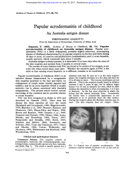 Papular acrodermatitis of childhood
