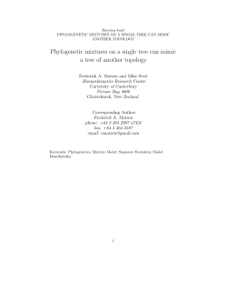 Phylogenetic mixtures on a single tree can mimic a tree of another