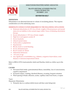 Dehydration Adult - Saskatchewan Registered Nurses Association
