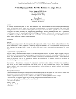 Profiled Squeegee Blade: Rewrites the Rules for Angle of Attack