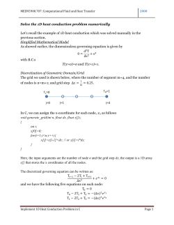 Solve the 1D heat conduction problem numerically Let`s recall the