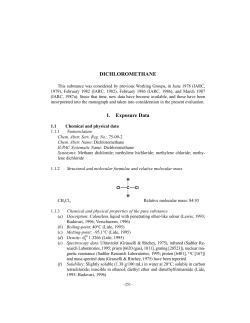 Dichloromethane - IARC Monographs on the Evaluation of
