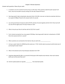 Chapter 5 Review Questions Answer each question. Show all your