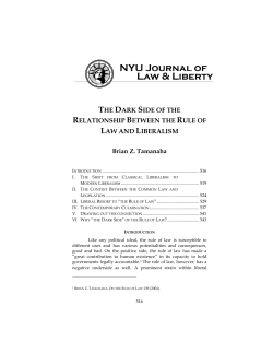 The Dark Side of the Relationship Between the Rule of Law and