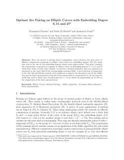 Optimal Ate Pairing on Elliptic Curves with Embedding Degree 9, 15