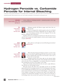 Hydrogen Peroxide vs. Carbamide Peroxide for Internal